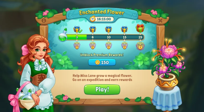 Mobile game title screen with logo lock-up